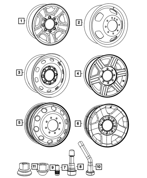Wheels, Tires and Hardware for 2012 Ram 3500 #0