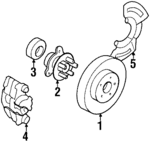 7470003 - Brakes: Hub &amp; Bearing for Buick: Century, Electra, LeSabre, Park Avenue, Reatta, Riviera | Cadillac: Allante, Brougham, DeVille, Eldorado, Fleetwood, Seville | Chevrolet: Celebrity, Lumina APV | Oldsmobile: 98, Cutlass Ciera, Cutlass Cruiser, Delta 88, Silhouette, Toronado | Pontiac: 6000, Bonneville, Trans Sport Image
