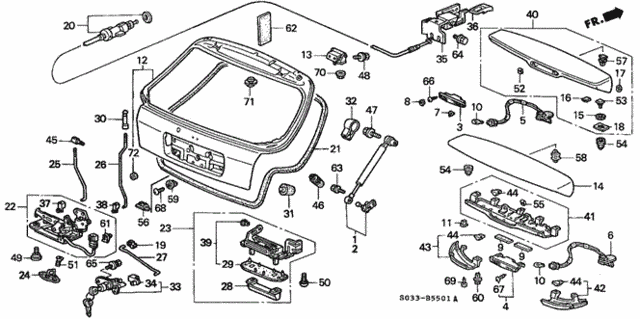 Tailgate (2) for 2000 Honda Civic #0