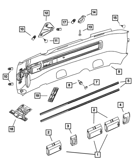 Headliner and Visor for 2005 Dodge Caravan #1