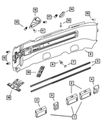 1AC66BD1AA - Interior Trim: Plug for Chrysler: Town &amp; Country | Dodge: Caravan, Grand Caravan Image
