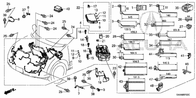 Wire Harness (1) for 2014 Acura RDX #0