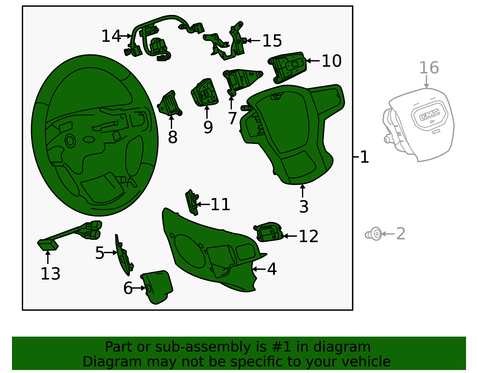 2022-2026 GMC Steering Wheel 85594272 | OEM Parts Online