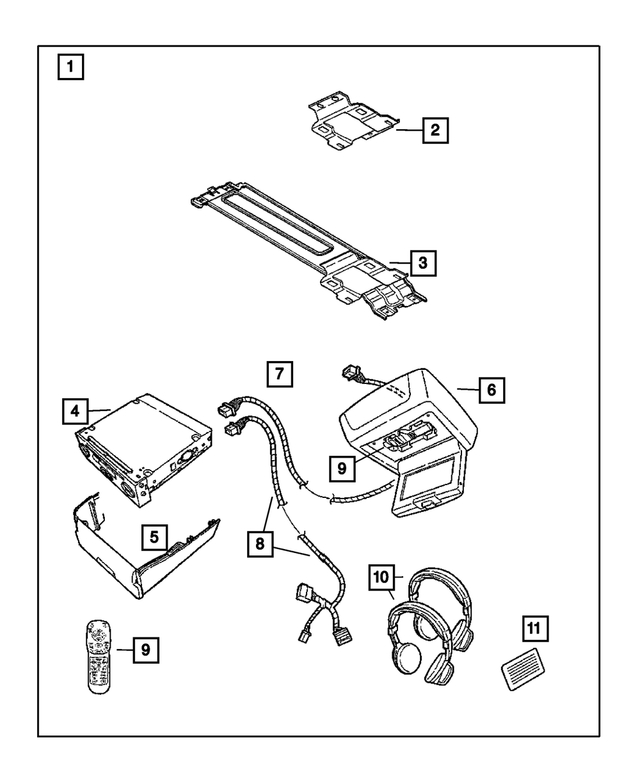 56038783AD - Mopar Accessories - Component Parts: Dvd Player for Mopar Image