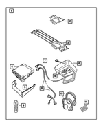 5064333AA - Mopar Accessories - Component Parts: Rear Seat Video Bracket Assy for Mopar Image