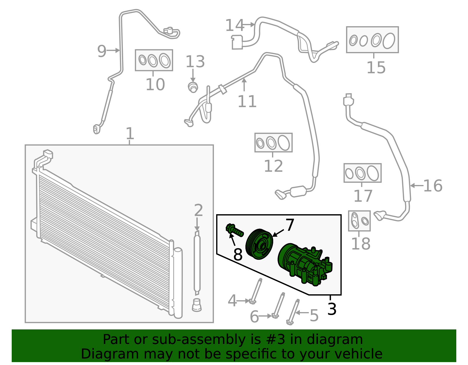 GN1Z-19703-H - Compressor 2018-2022 Ford EcoSport | Ford Parts Direct