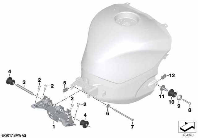 16117710925 - Fuel Supply: Spacer Tube -  for BMW-Motorrad Image