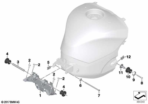 Fuel Container with Filler Pipe for 2017 BMW-Motorrad HP4Race #0