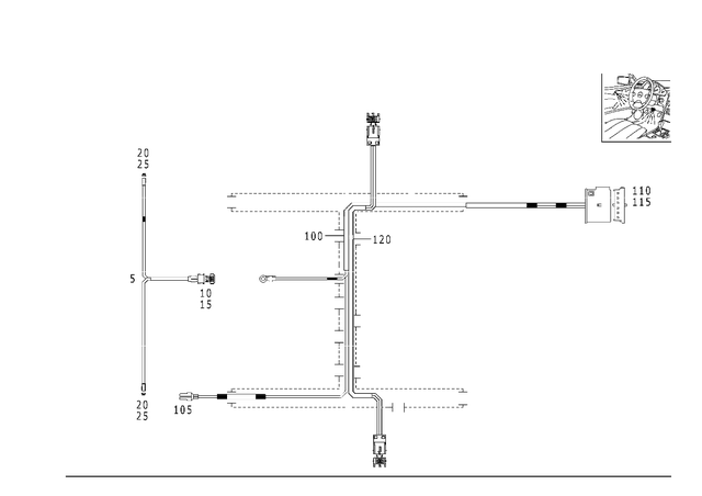 2104407105 - Electrical System: Wiring Harness for Mercedes-Benz Image image