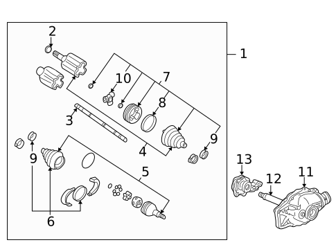 Carrier & Front Axles for 2007 Buick Rainier #0