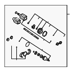 26079789 - Front Drive Axle: Axle Assembly for Buick: Rainier | Chevrolet: Trailblazer, Trailblazer EXT | GMC: Envoy, Envoy XL, Envoy XUV | Oldsmobile: Bravada Image