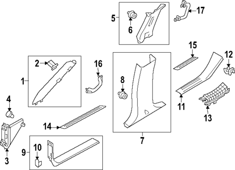 Interior Trim - Pillars for 2021 Nissan Armada #0