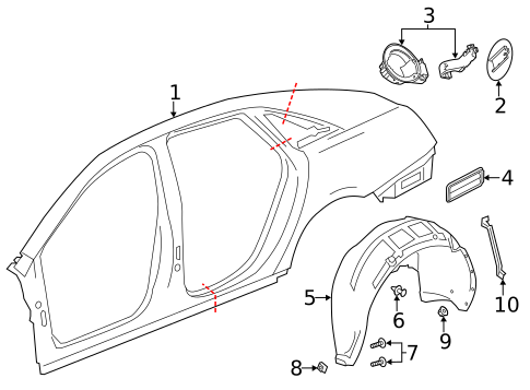 Quarter Panel & Components for 2013 Cadillac XTS #0