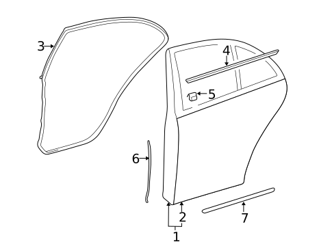 Door & Components for 2004 Mercedes-Benz E55 AMG #1