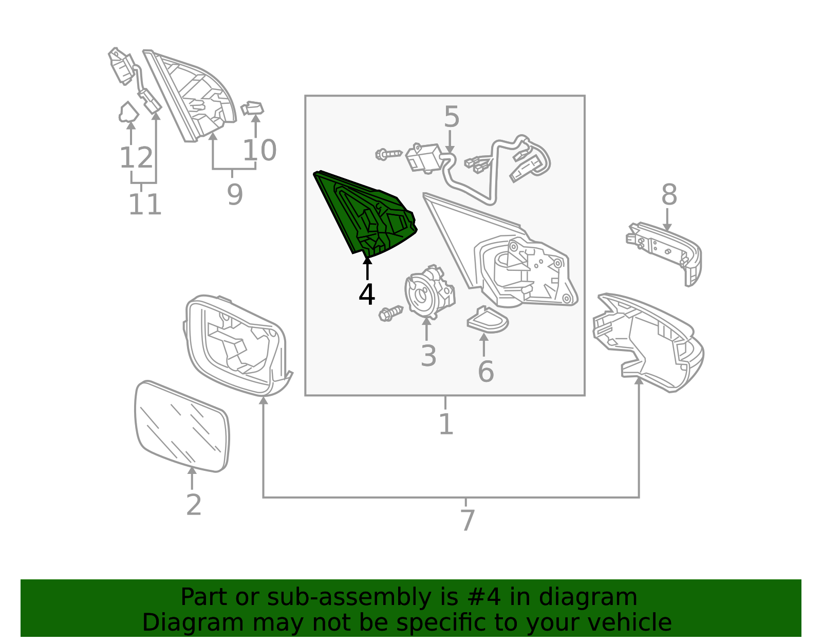 2010-2013 Acura ZDX Mirror Base 76262-SZN-A01 | OEM Parts Online