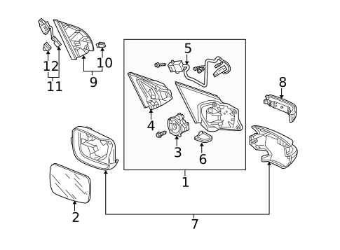 Mirrors for 2012 Acura ZDX #0
