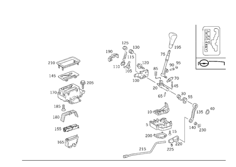 Floor Shift Used with Automatic Fivespeed Transmission 722.6 for 1993 Mercedes-Benz 600SL #0