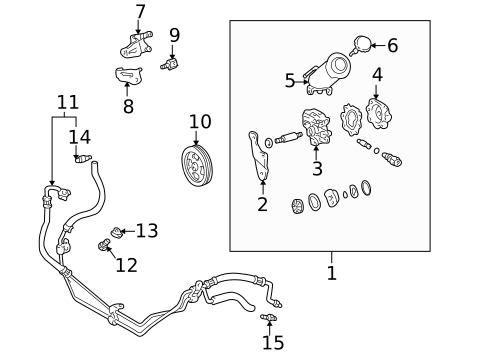 Pump & Hoses for 1998 Toyota 4Runner #0