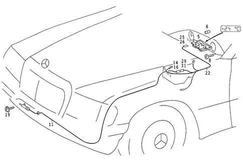 Outside Temperature Indicator for 1989 Mercedes-Benz 300TE #1