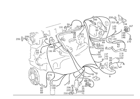 Engine Cable Harness for 1989 Mercedes-Benz 300CE #2