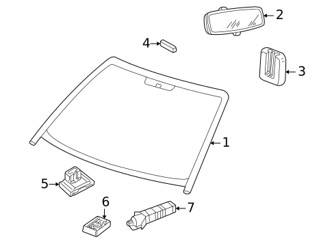 Glass - Windshield for 2004 Land Rover Freelander #0