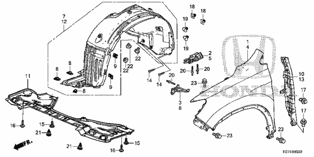 Front Fenders for 2019 Honda Pilot #0