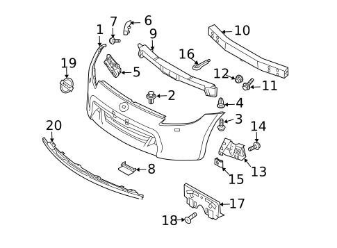 Bumper & Components - Front for 2011 Nissan 370Z #0