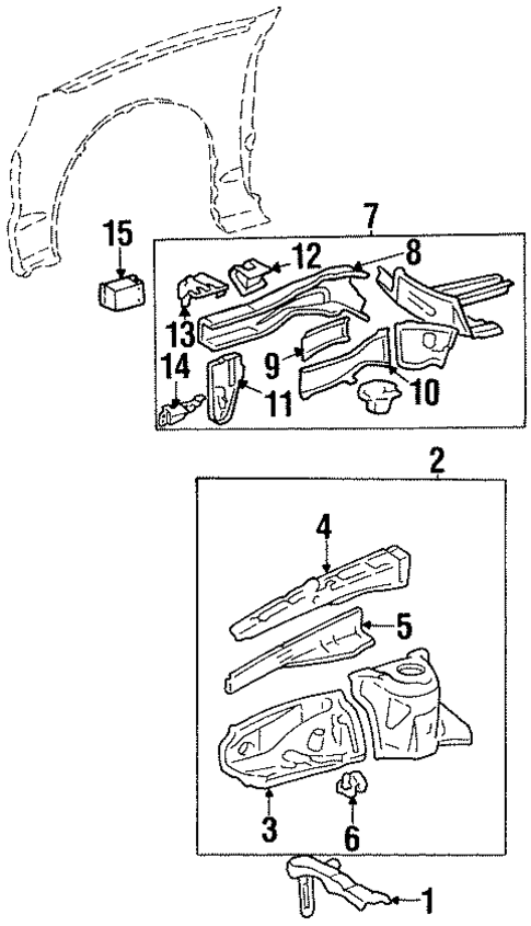 Structural Components & Rails for 1998 Toyota Celica #0
