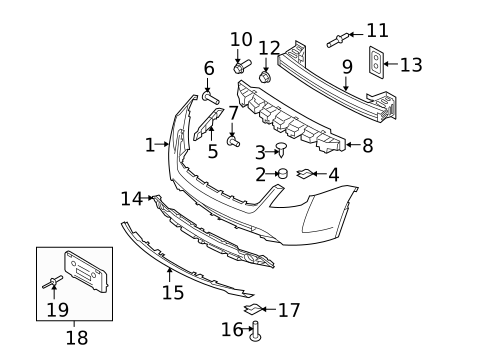 Bumper & Components - Front for 2011 Mercury Milan #0