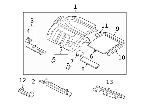 Engine Appearance Cover for 2006 Acura RL #0