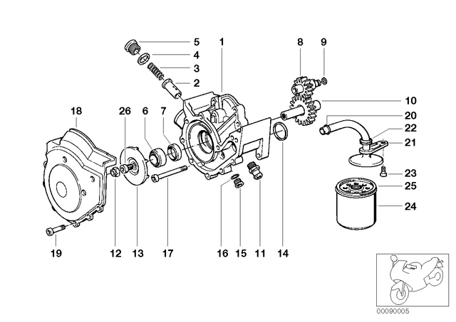 11511464900 - Engine: Waterpump Housing -  for BMW-Motorrad Image