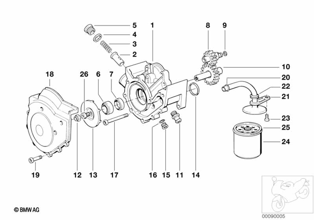 11511464900 - Engine: Waterpump Housing -  for BMW-Motorrad Image