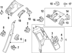 32293326 - : Lock Pillar Trim for Volvo: EX90 Image