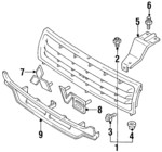 MB831059 - : Grille for Mitsubishi: Montero Image