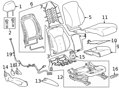 Passenger Seat Components for 2020 Chevrolet Sonic #0
