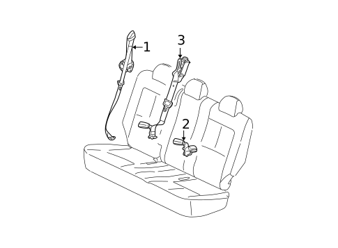 Rear Seat Belts for 2006 Chevrolet Equinox #0