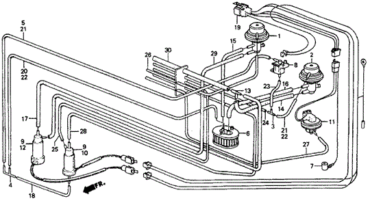 No. 2 Tubing ('85-'87) (1.5 DX) for 1986 Honda Civic #0