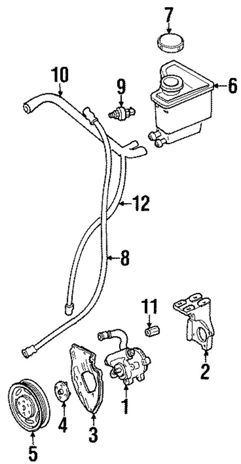 Pump & Hoses for 1995 Mercury Mystique #0