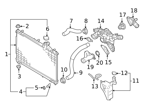 Radiator & Components for 2014 Mitsubishi Outlander #0