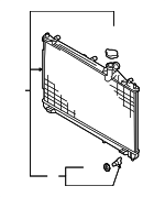 MZ691047 - Cooling System: Radiator Assembly for Mitsubishi: Outlander, Outlander PHEV Image