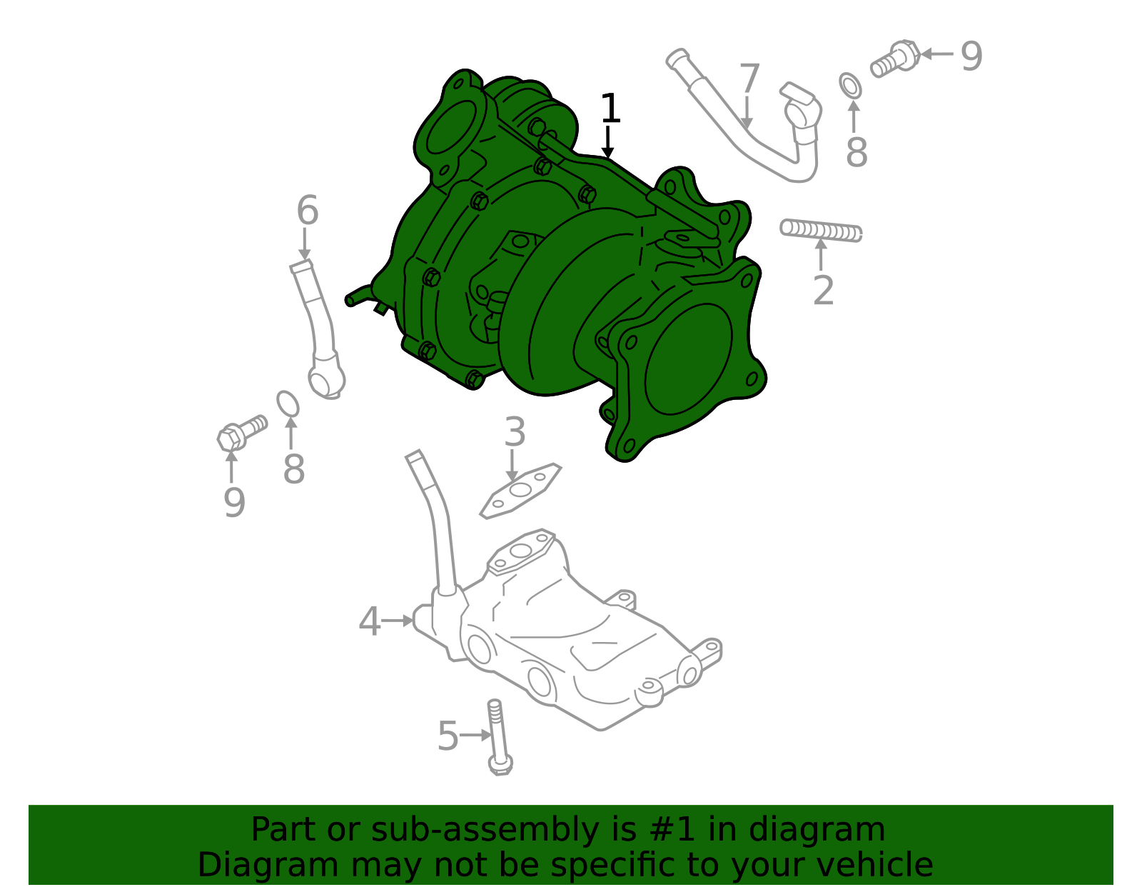 2014-2021 Subaru Turbocharger 14411AA881 | Subaru Online Parts