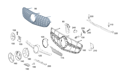Radiator Grille for 2019 Mercedes-Benz GLC63 AMG S #0