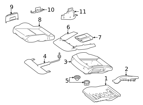 Front Seat Components for 2016 Mercedes-Benz CLS 63 AMG&reg; S #2