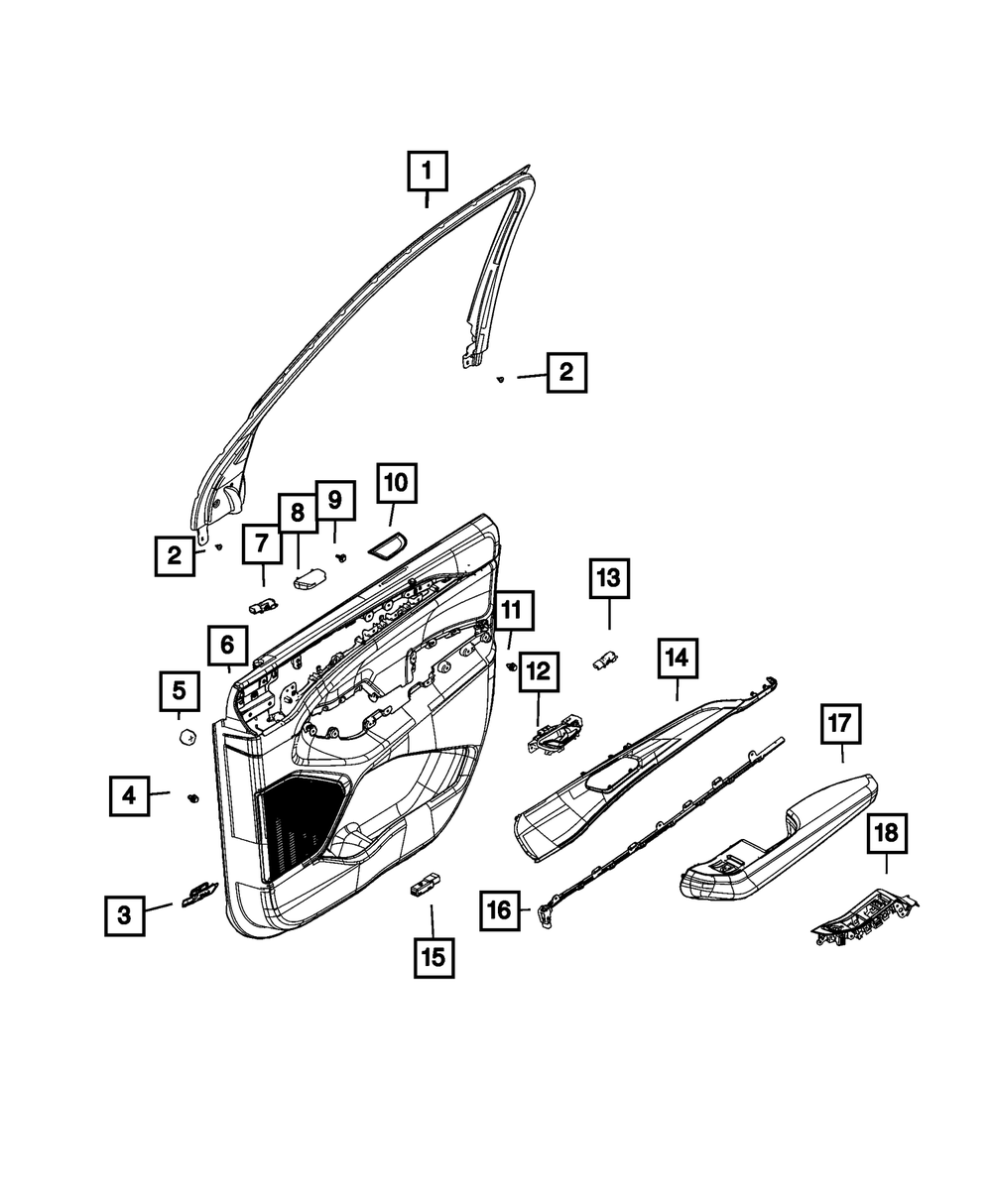 6pv261x7aa - Door Interior Handle, Right - 2021-2022 Jeep | World