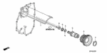 23516RCLA00 - Transmission - Automatic: SHAFT, IDLE for Honda Image