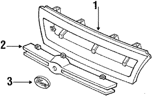Grille & Components for 1989 Mercury Tracer #0