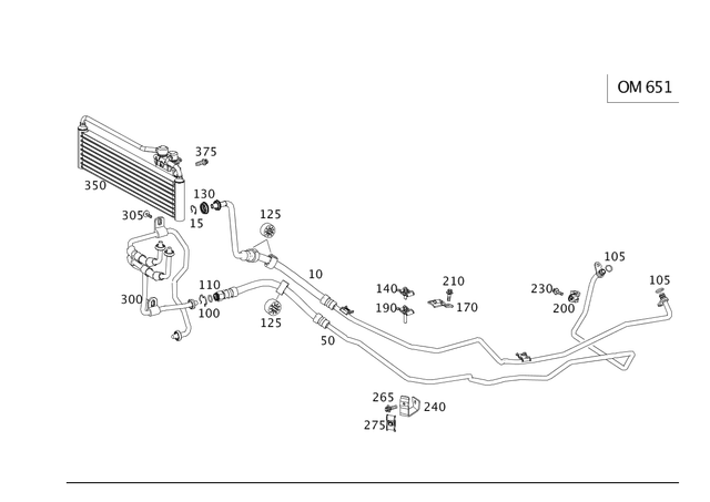 2212700127 - Radiator: Oil Line for Mercedes-Benz: S500, S550 Image image
