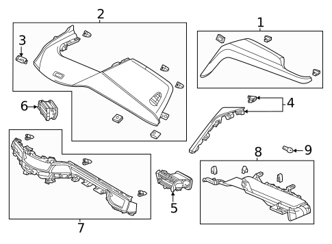 Instrument Panel Components for 2022 Acura TLX #1