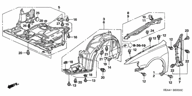 Front Fenders for 2005 Acura TSX #0