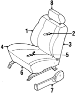 F8KZ5464417AAC - Body: Seat Back Cover for Mercury: Tracer Image